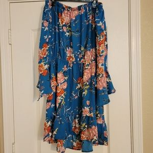Floral off shoulder dress